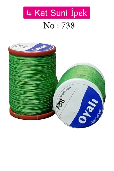 Oyalı 4 Kat Suni İpek İplik İğne Oyası Boncuk İpi Tığ Oyası No:738 ürün görseli 1