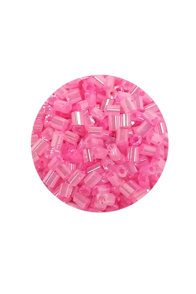 Kesme Cam Boncuk 2mm - 60 Gram - Pembe - BNC371 - Resim 2