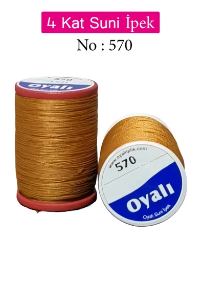 Oyalı 4 Kat Suni İpek İplik İğne Oyası Boncuk İpi Tığ Oyası No:570 ürün görseli 1