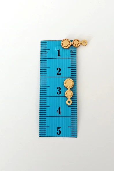 Oya Abiye Bileklik Kolye Pleksi Metalik Plastik Pul Altın Renk 8 gram 100 adet - BNC498 - 2