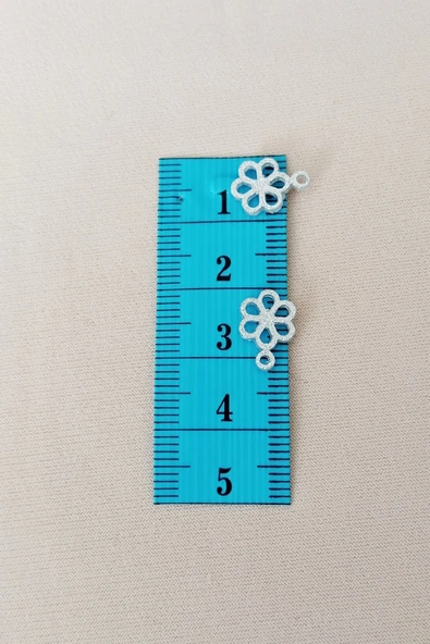 Oya Abiye Bileklik Kolye Pleksi Metalik Plastik Pul Gümüş Renk 8 gram 100 adet - BNC528 - 2