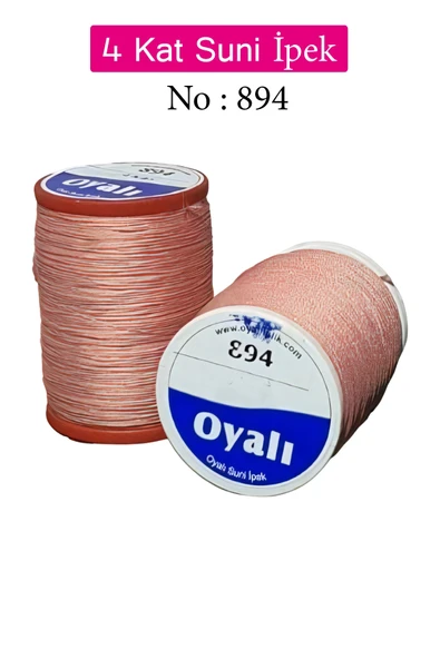 Oyalı 4 Kat Suni İpek İplik İğne Oyası Boncuk İpi Tığ Oyası No:894 ürün görseli 1