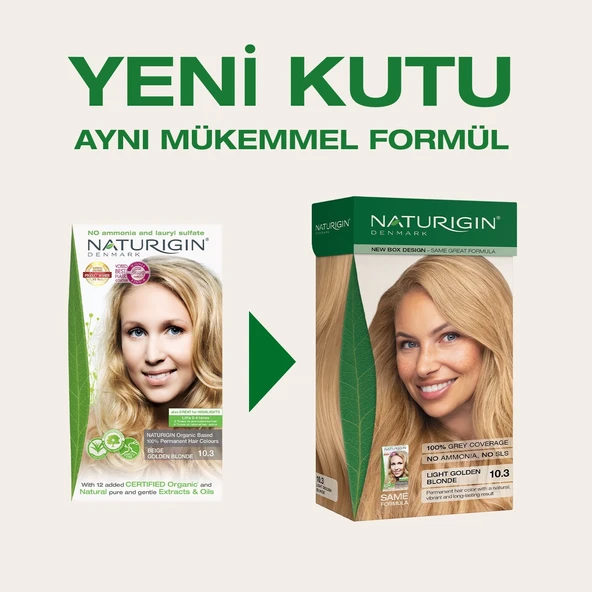 Naturigin Saç Boyası Açık Altın Sarısı 10.3 - 2