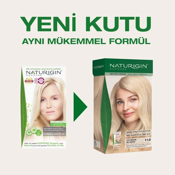 Naturigin Organik İçerikli Saç Boyası Çok Açık Sarı 11.0 - 2