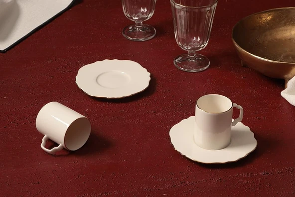 Porland Tide Altın Yaldız 2 Kişilik Kahve Takımı 80cc ürün görseli