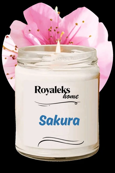 Doğal Özel Seri Kokulu Dekoratif Kavanoz Mum 210 cc - Sakura - RYL