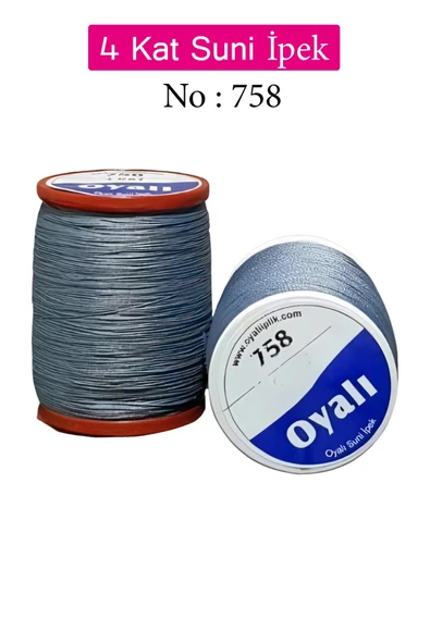 Oyalı 4 Kat Suni İpek İplik İğne Oyası Boncuk İpi Tığ Oyası No:758 ürün görseli 1