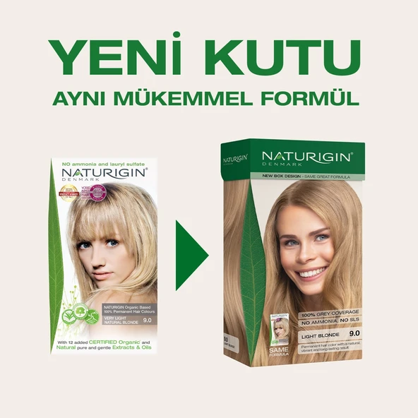 Naturigin Saç boyası 9.0 Açık Sarı - 2