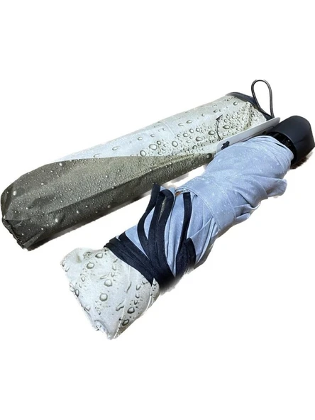 Marlux Rüzgara Dayanıklı Su Damlacıklı Haki Rengi Şemsiye - Resim 2