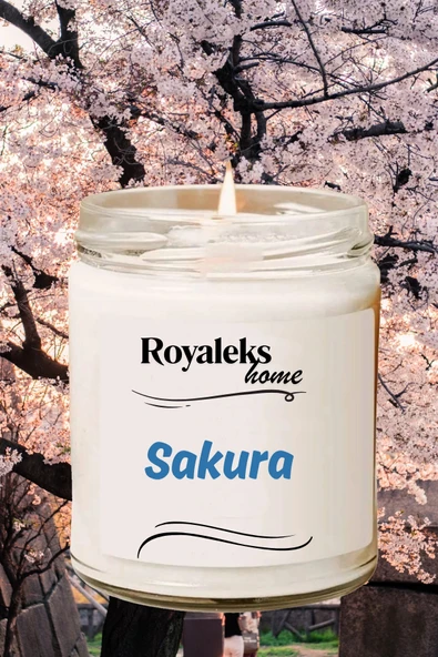 Doğal Özel Seri Kokulu Dekoratif Kavanoz Mum 210 cc - Sakura - RYL - 3