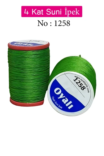Oyalı 4 Kat Suni İpek İplik İğne Oyası Boncuk İpi Tığ Oyası No:1258 ürün görseli 1