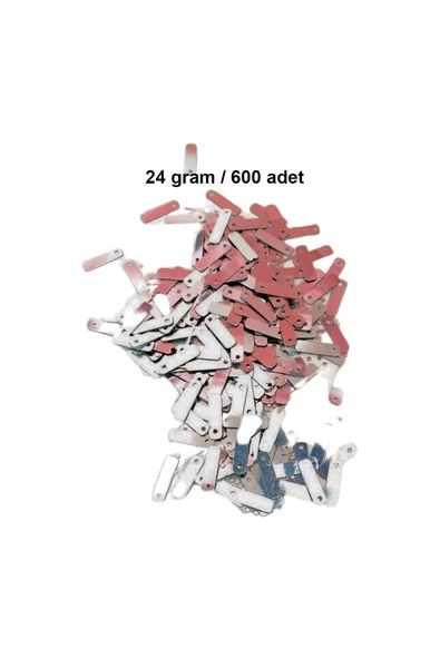 Koyu Pembe 15 x 5 mm Dantel Oya Yazma Halhal Abiye Lazer Kesim Pul 600 adet / 24 gram ürün görseli 1