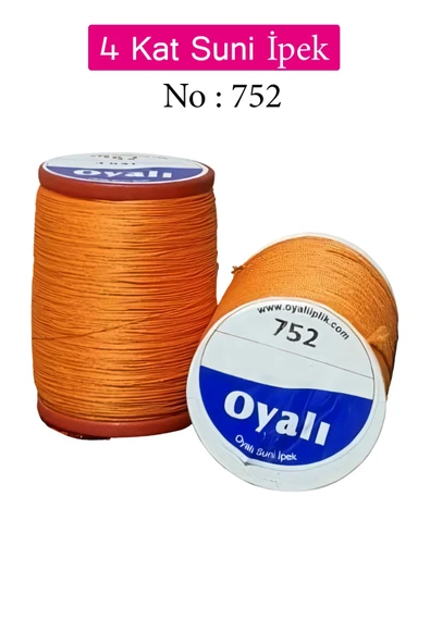 Oyalı 4 Kat Suni İpek İplik İğne Oyası Boncuk İpi Tığ Oyası No:752 ürün görseli 1