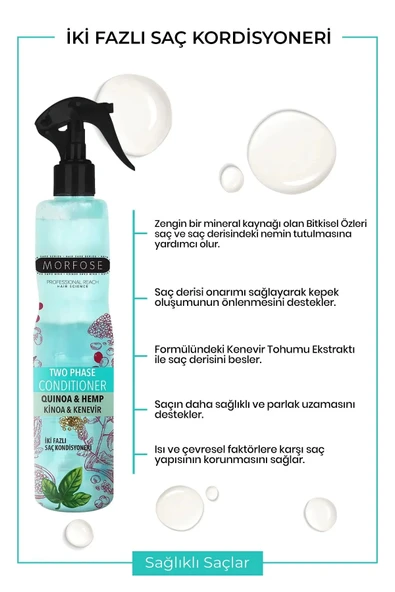 Çift Fazlı Kinoa & Kenevir Kondisyoner Fön Suyu 400 ML - mrfs - 3