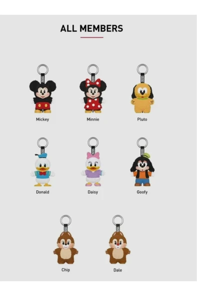 Mickey Mouse , Mickey Family 1 Adet Rastgele Mickey Figür - Labubu Oyuncak - Resim 3