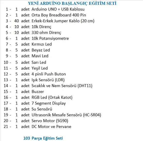 Yeni Arduino Başlangıç Eğitim Seti - Resim 2