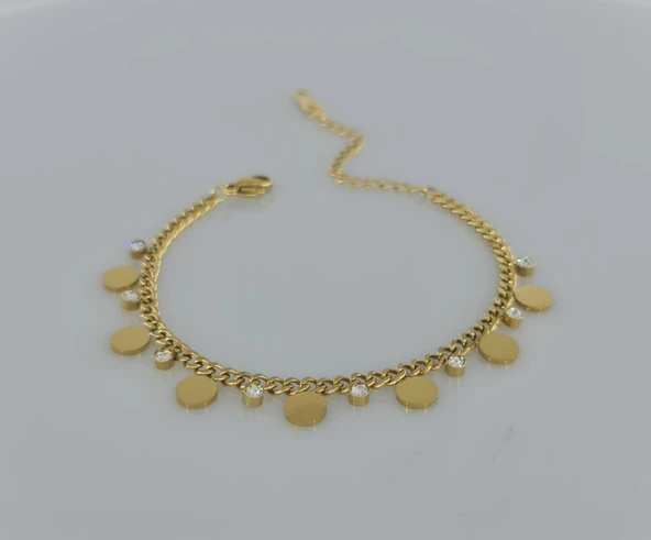 Pul Taşlı Çelik Bileklik Sns110-1 - Resim 2