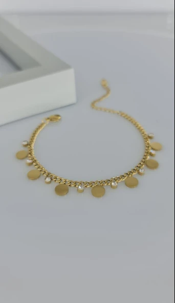 Pul Taşlı Çelik Bileklik Sns110-1 ürün görseli 1