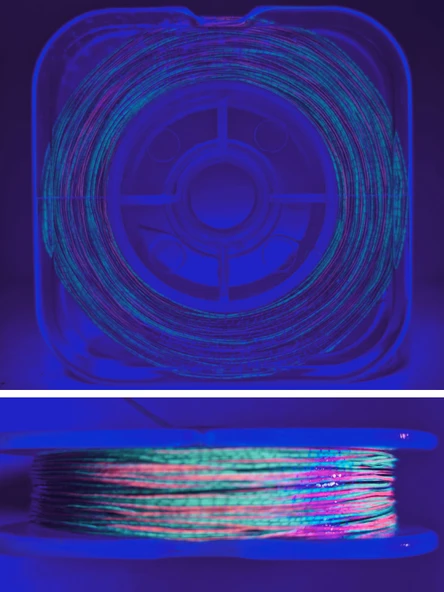 Eagenset Hazır Çapari Kombini Boru Sim Ultraviyole Uv Neon Koyu Yeşil - Pembe Makarada - Resim 4