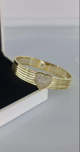 Kalp Çelik  Kelepçe Bilezik C089-1 ürün görseli