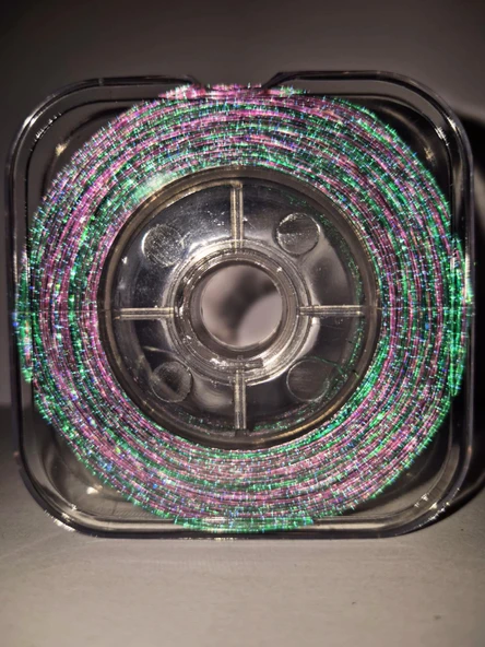 Eagenset Hazır Çapari Kombini Boru Sim Ultraviyole Uv Neon Koyu Yeşil - Pembe Makarada - Resim 9