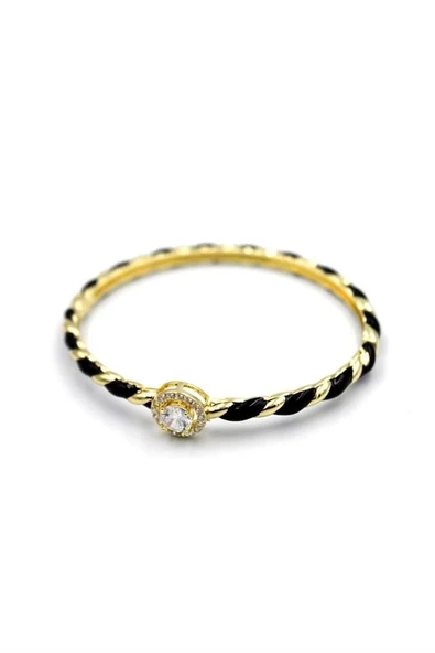 Mineli Taşlı Bilezik - Siyah ürün görseli