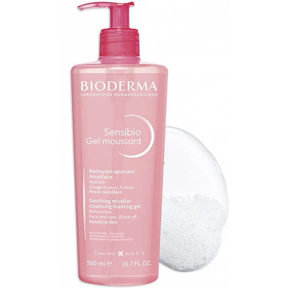 Bioderma Sensibio Foaming Gel - Hassas Ciltler için Temizleyici Jel 500ml - 2