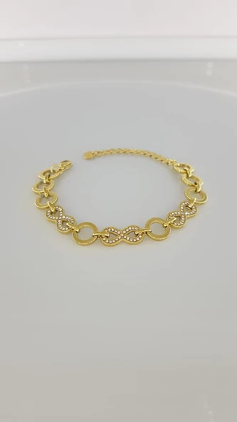 Sonsuzluk Gold Çelik Bileklik - 2