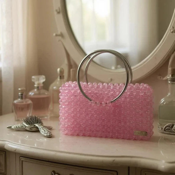 Plentiful İnci Boncuk Çanta, Abiye , Gece , Düğün, Gelin,Nişan Çantası ürün görseli