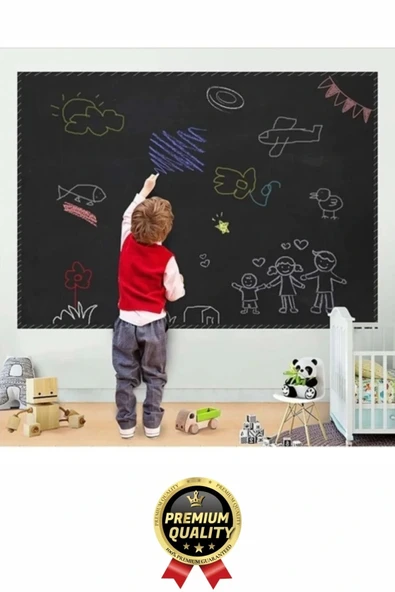 Özel Üretim Öğrenci Yazılabilir Silinebilir Yapışkanlı Büyük Boy Tahta Sticker Blackboard Rulo Pano - 6
