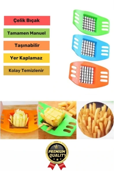 Yepyeni Pratik Paslanmaz Çelik Kızartma Kesici Sebze Soğan Kesme Doğrama Patates Dilimleme Aleti - 2