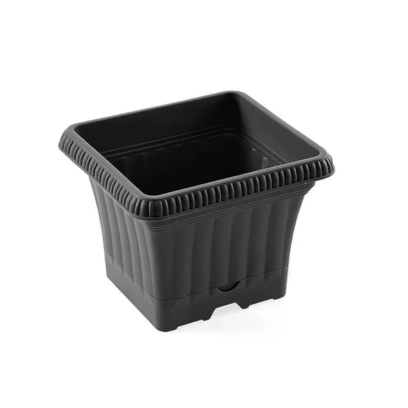 Omnipazar SO-OB00 Dekoratif Ova Balkon Saksı 2.2 lt Antrasit 6 Adet - Resim 3