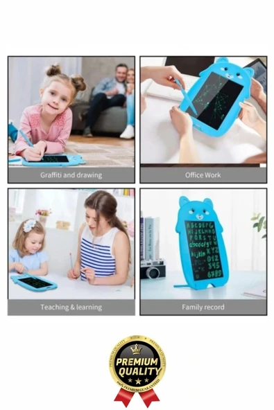 Kolay Kullanım Dayanıklı Lcd Ekran Kalemli Dijital Akıllı Ayıcıklı Yazı Boyama Çizim Tableti 8,5 Inç - 6