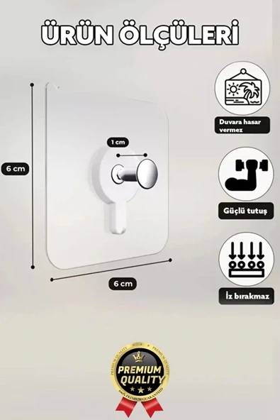 Süper Sağlam İz bırakmaz Çerçeve Tablo Banyo Mutfak Ultra Güçlü Yapışkanlı Çivisiz Askı 3 Adet - 2