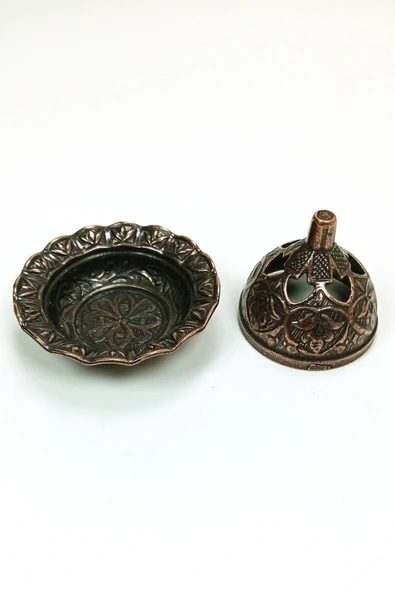 6 Lı Mini Eskitme Osmanlı Temalı Koyu Renk Lokumluk Sunum - Resim 3