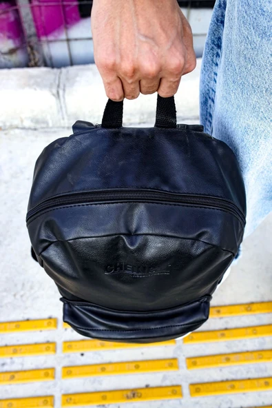 CNT006 - Cilt Deri Erkek Sırt Çantası SIYAH - 4