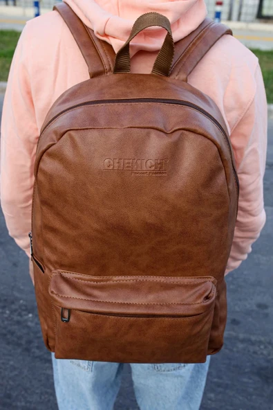 CNT006 - Cilt Deri Erkek Sırt Çantası TABA - 4