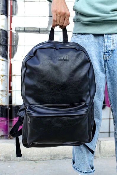 CNT006 - Cilt Deri Erkek Sırt Çantası SIYAH - 3