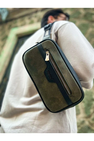 CH101 - Poani Tablet Erkek Çanta SIYAH / HAKI - 2