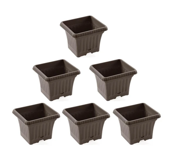 Omnipazar SO-OB00 Dekoratif Ova Balkon Saksı 2.2 lt Mocha 6 Adet ürün görseli