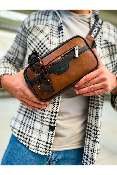 CH101 - Poani Tablet Erkek Çanta SIYAH/TABA - 2