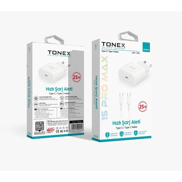 Tonex hızlı şarj 25 W TYPE C /typC yeni nesil - Resim 2