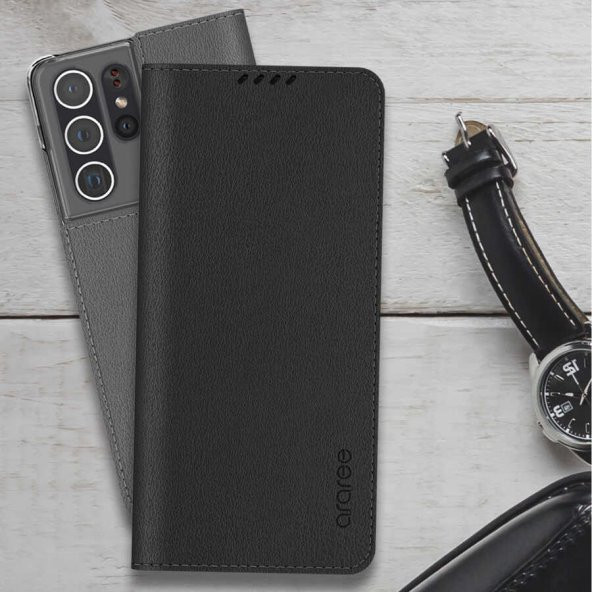Galaxy Note 20 Ultra Kılıf Araree Mustang Diary Kılıf Siyah - 2
