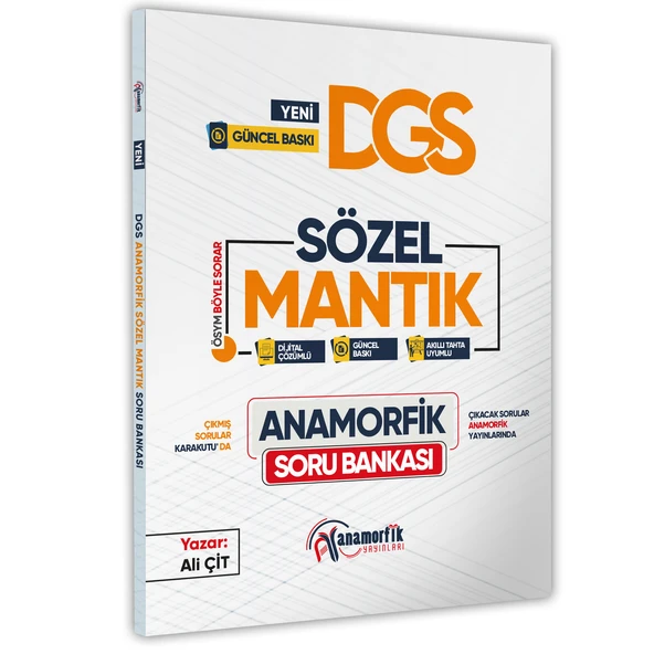 DGS Anamorfik Sözel Mantık Soru Bankası Yeni Müfredat Dijital Çözümlü