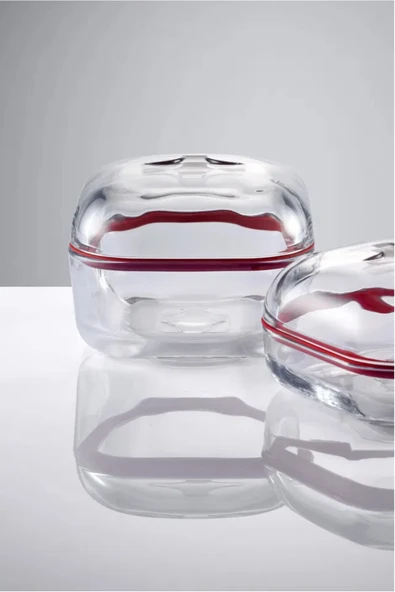 Paşabahçe plus kapaklı kahvaltılık - 2 li çok amaçlı cam saklama kabı silikon contalı 2 boy - Resim 2