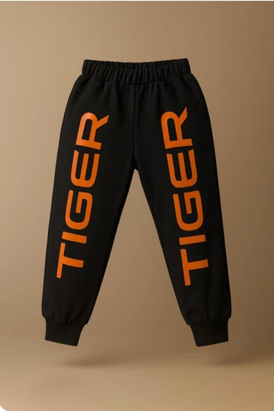 ESİLA KİDS Erkek Çocuk Takım Tiger Baskılı Pamuklu Uzun Kollu Örme Kapüşonlu Eşofman Takım 3-8 Yaş - Resim 4