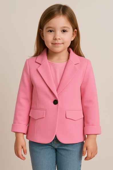 ESİLA KİDS Kız Çocuk Ceket Pembe Renkli 3-9 Yaş ürün görseli