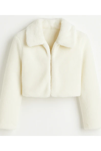 ESİLA KİDS Kız Çocuk Bolero Peluş Ceket İnci Kapamalı Uzun Kollu Çocuk Ceket 2-13 Yaş - Resim 2