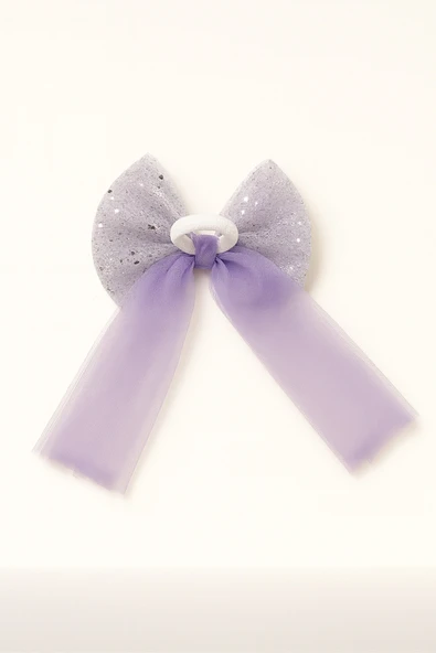 ESİLA KİDS Kız Çocuk Toka Simli Taşlı Tül Fiyonk Toka 3'lü Set Renkli ve Parlak Tasarım - 2