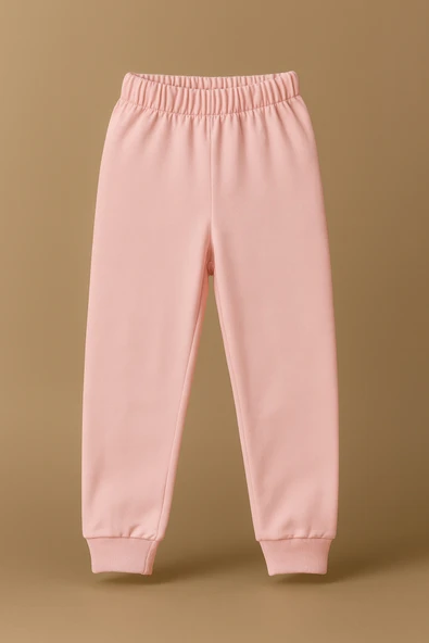 ESİLA KİDS Kız Çocuk Takım Pembe Labubu Baskılı Fırfırlı Sweatshirt ve Eşofman Altı Takım 5-8 yaş - Resim 3